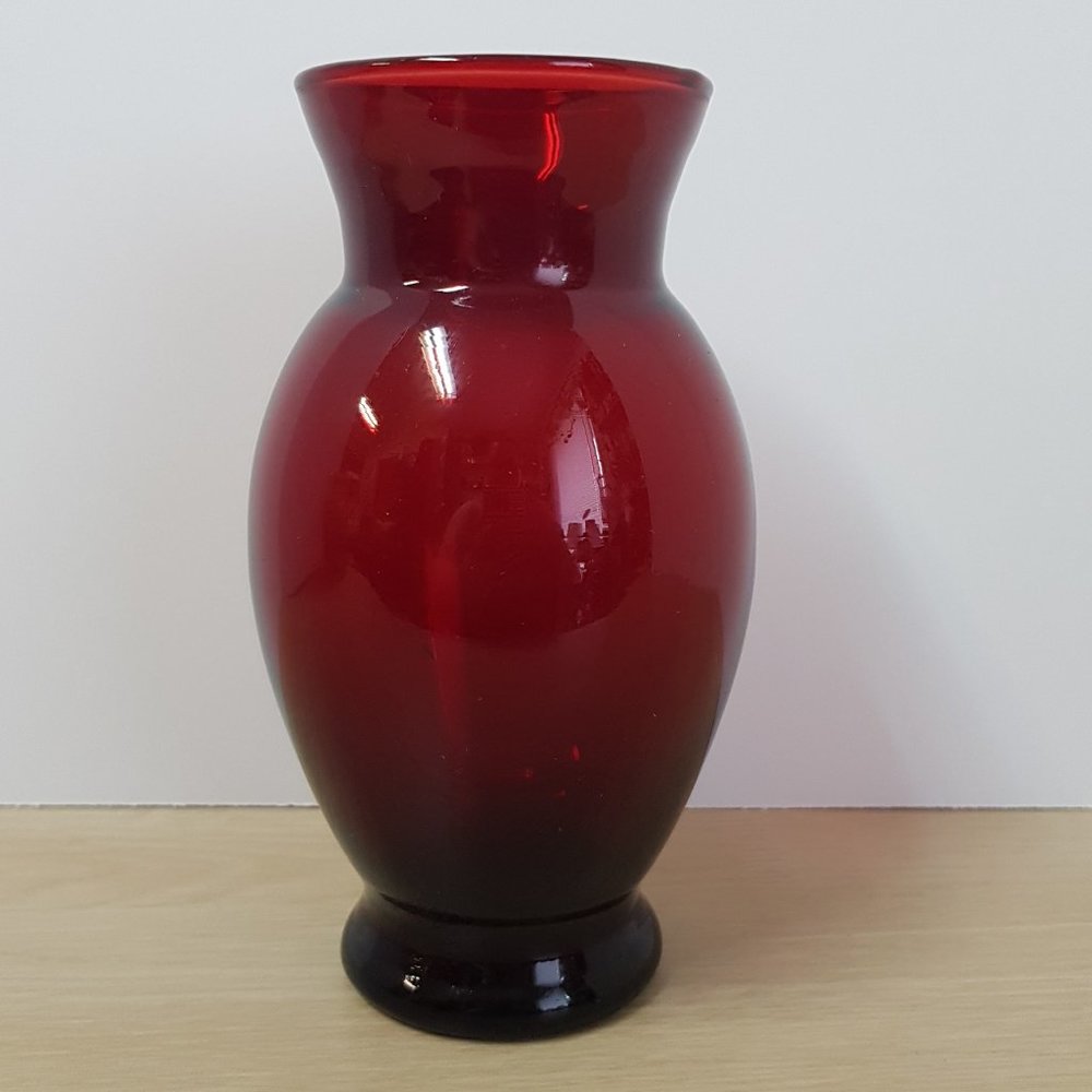 Red Glass Vase